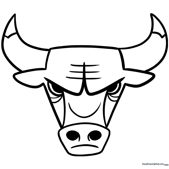 Chicago Bulls Logo Coloring Sheet