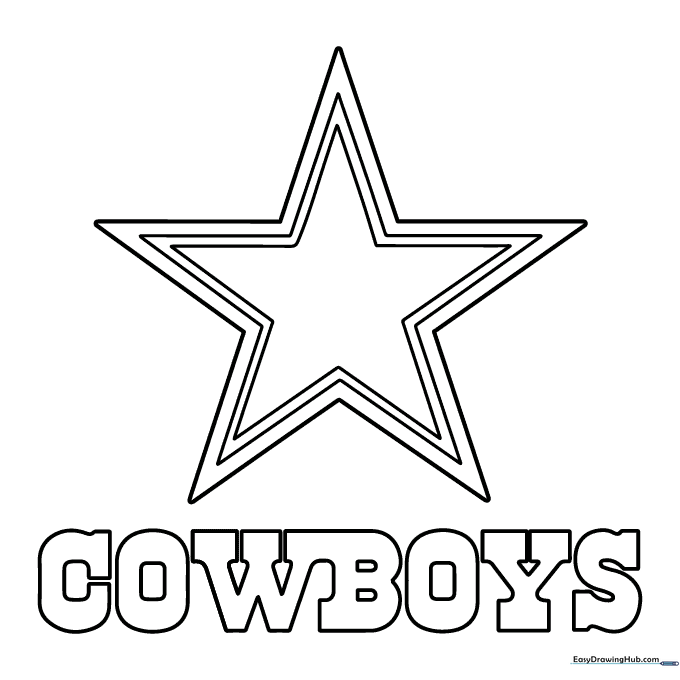 Dallas Cowboys Logo Coloring Sheet