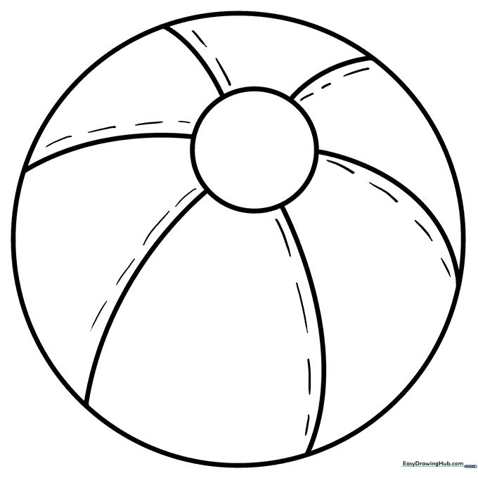 Beach Ball Coloring Sheet