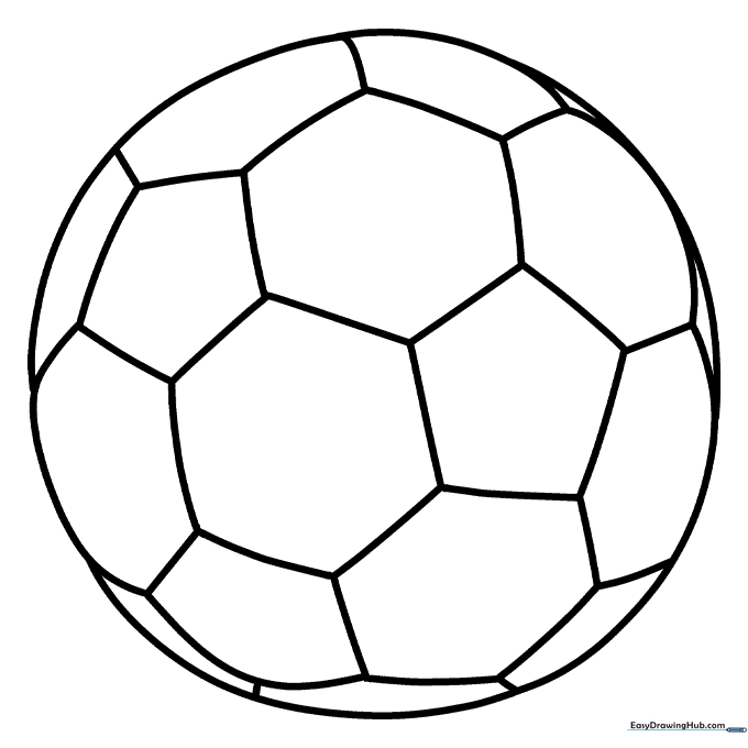 Cartoon Soccer Ball Coloring Sheet