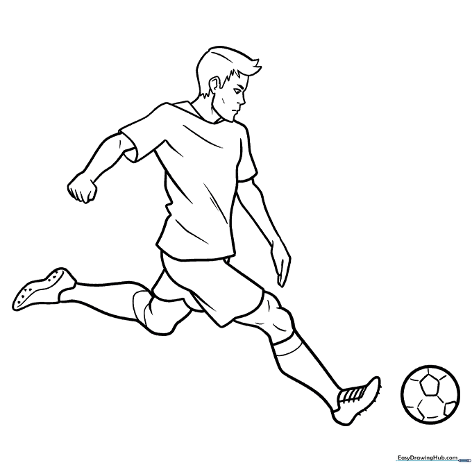 Soccer Player Coloring Sheet