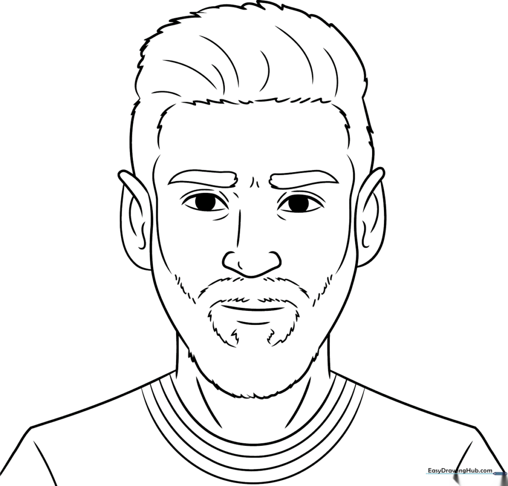Lionel Messi Coloring Sheet