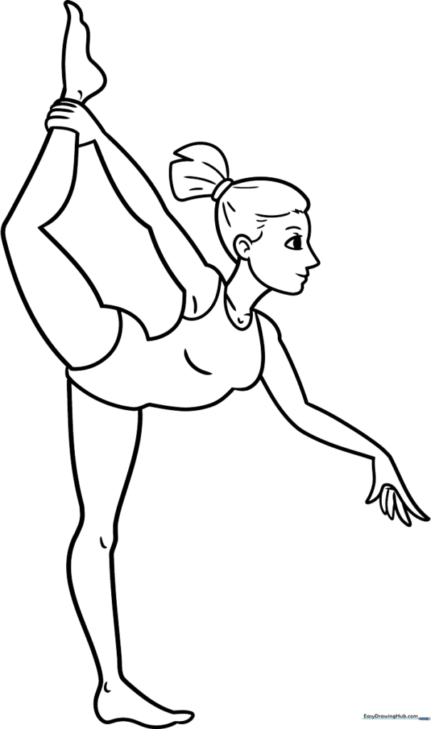 Gymnast Coloring Sheet