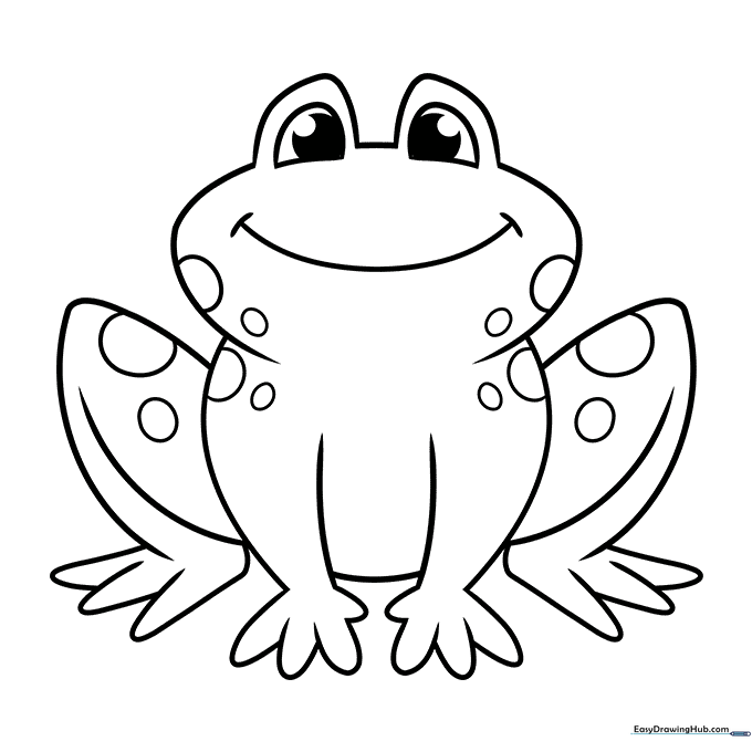Happy Cartoon Frog