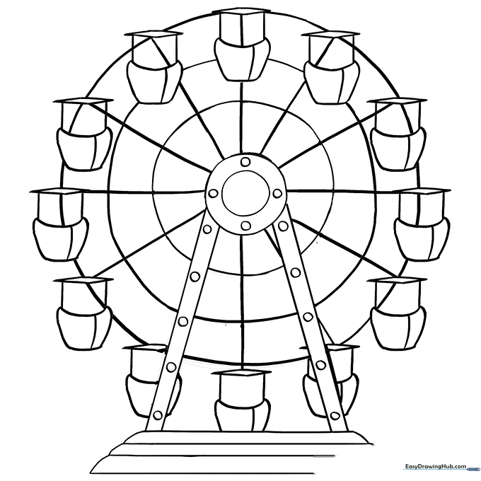Ferris Wheel Coloring Page