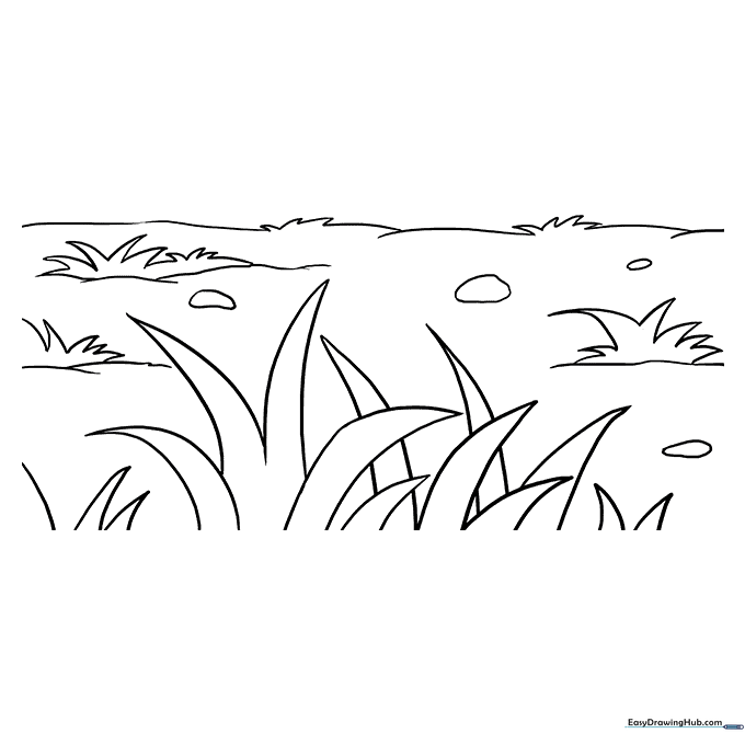 Summer Grass Coloring Page