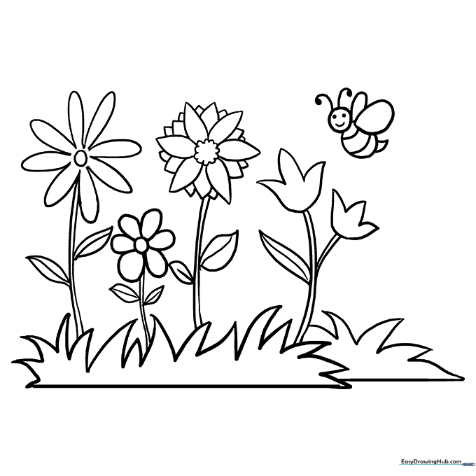 Flower Garden Coloring Page