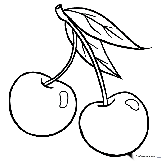 Cherry Coloring Page