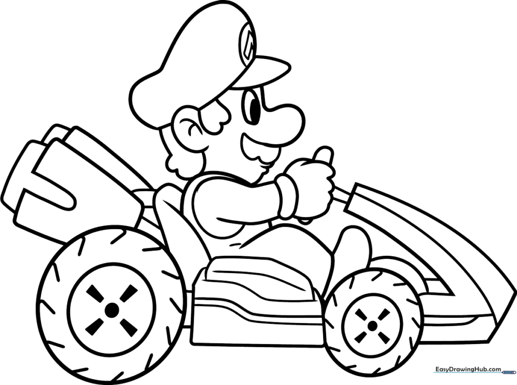 Mario Kart Coloring Sheet