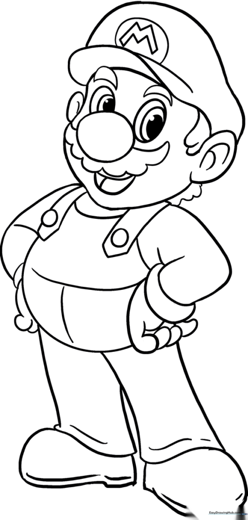 Super Mario Coloring Sheet