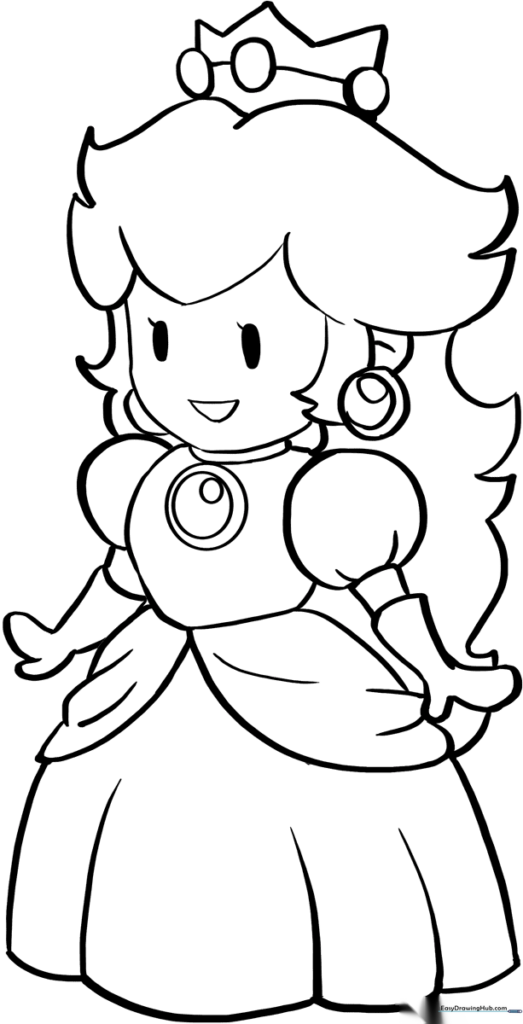 Princess Peach Coloring Sheet