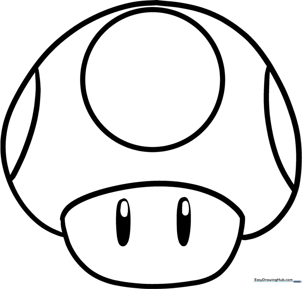 Mario Mushroom Coloring Sheet