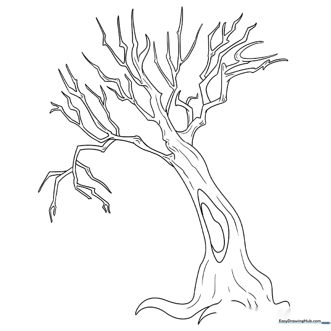 Dead Tree Coloring Sheet