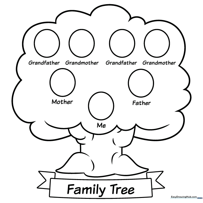 Family Tree Coloring Sheet