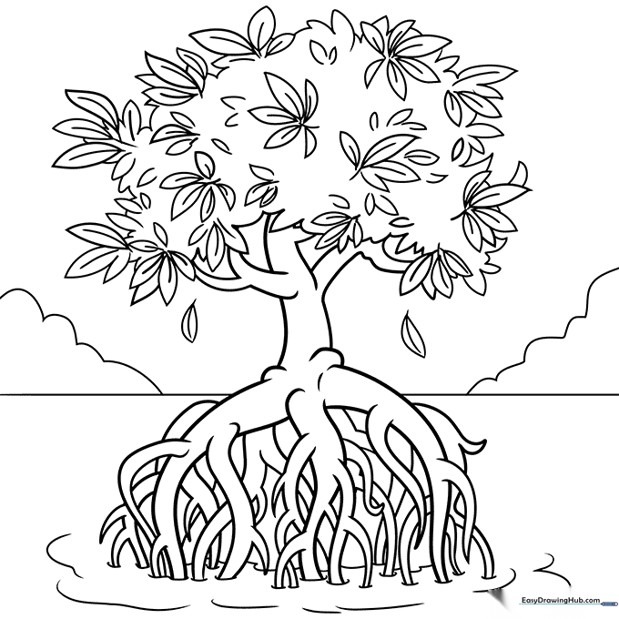 Mangrove Tree Coloring Sheet