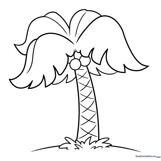 Palm Tree Coloring Sheet