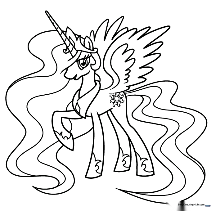 Princess Celestia Coloring Sheet