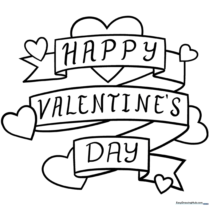 Valentine's Day Card Coloring Sheet