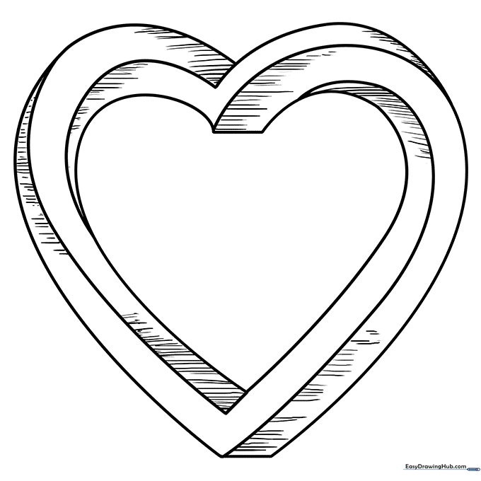 Impossible Heart Coloring Sheet