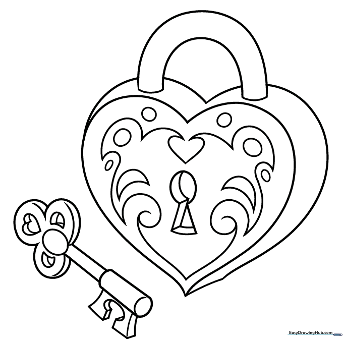 Heart Locket Coloring Sheet