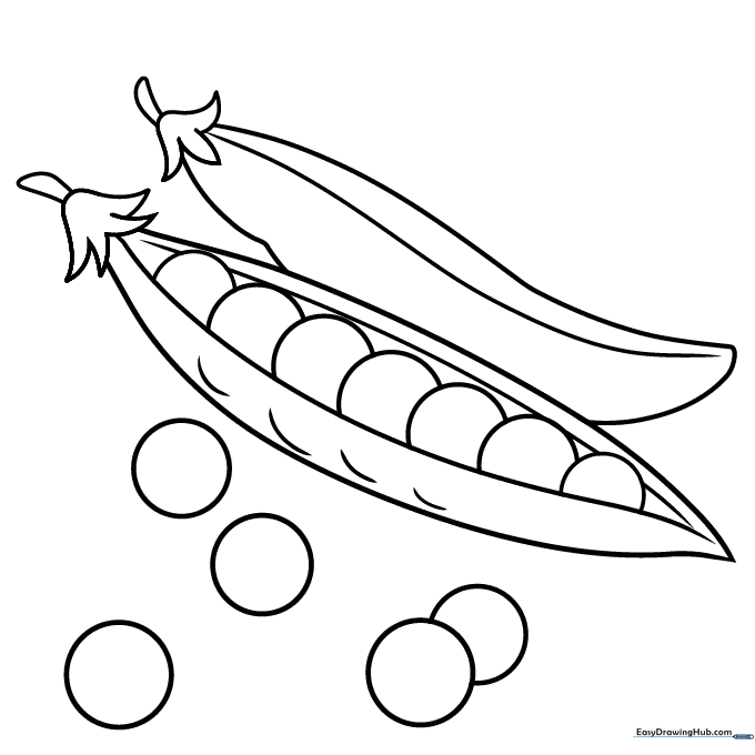 Peas Coloring Sheet