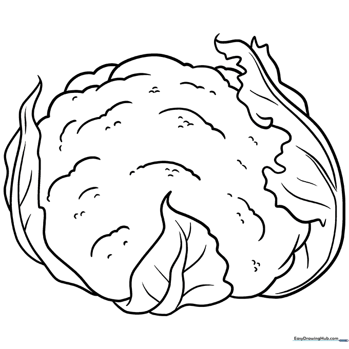 Cauliflower Coloring Sheet