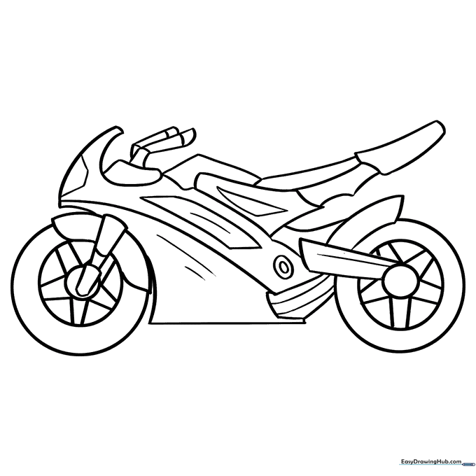 Motorcycle Coloring Page