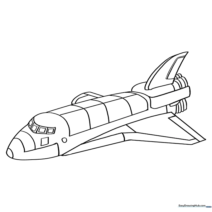 Space Shuttle Coloring Page
