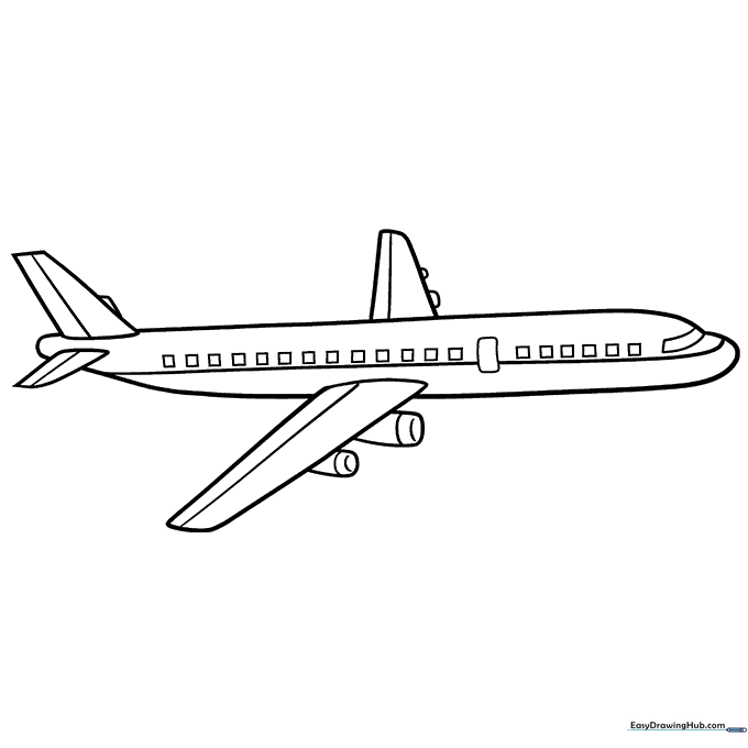 Passenger Plane Coloring Page