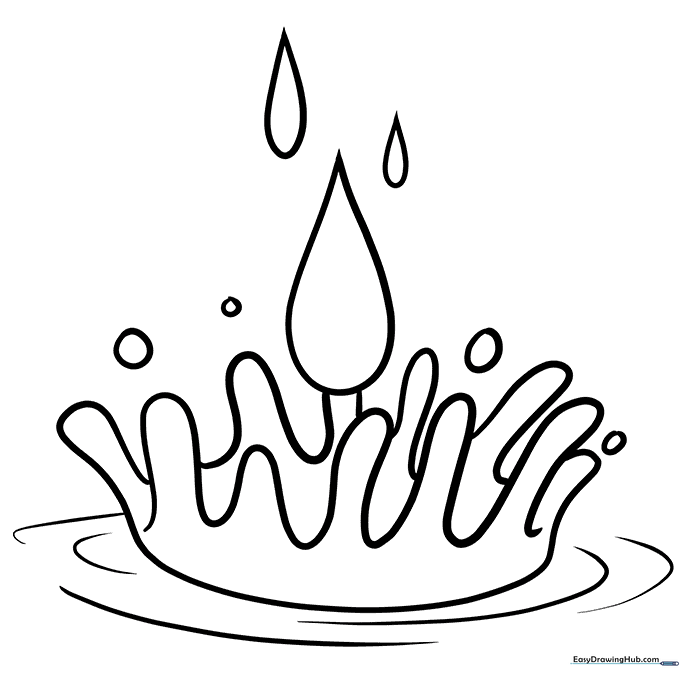 Water Drops Coloring Sheet