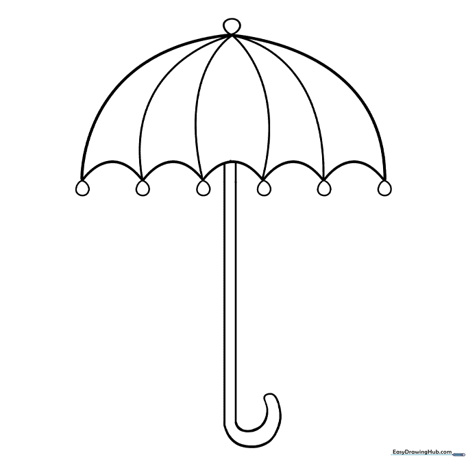 Umbrella Coloring Sheet