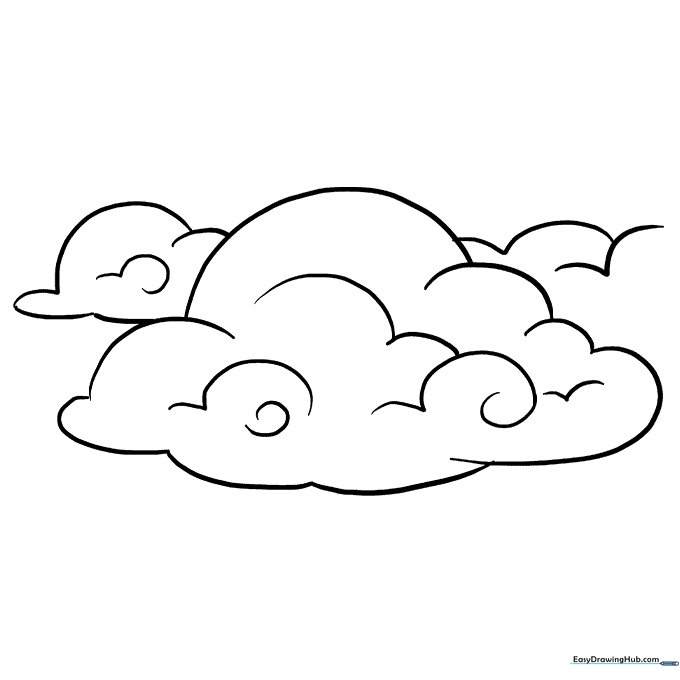 Clouds Coloring Sheet