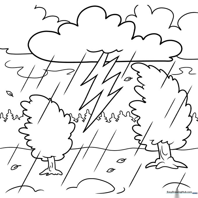Thunderstorm Coloring Sheet