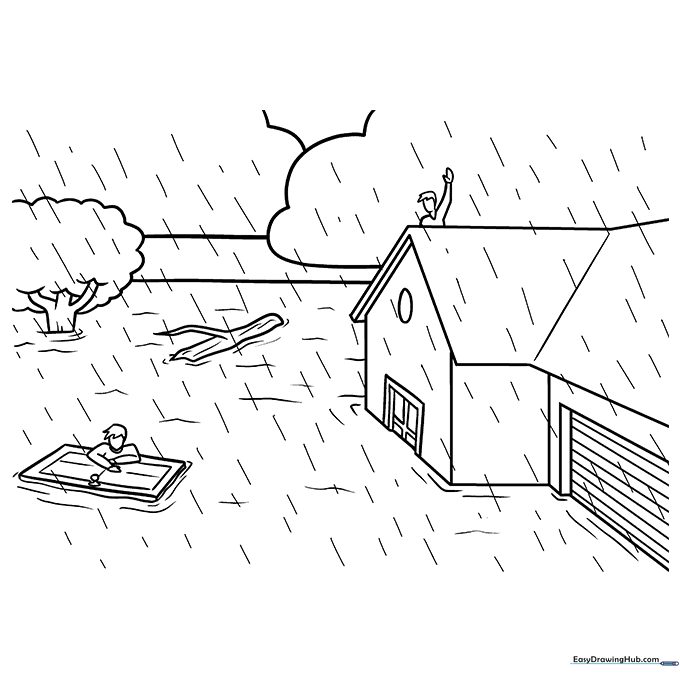 Flood Coloring Sheet