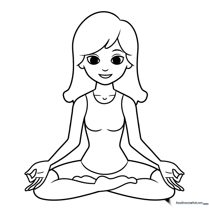 Yoga Pose Coloring Sheet