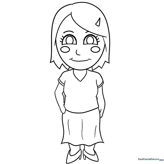 Cartoon Mom Coloring Sheet