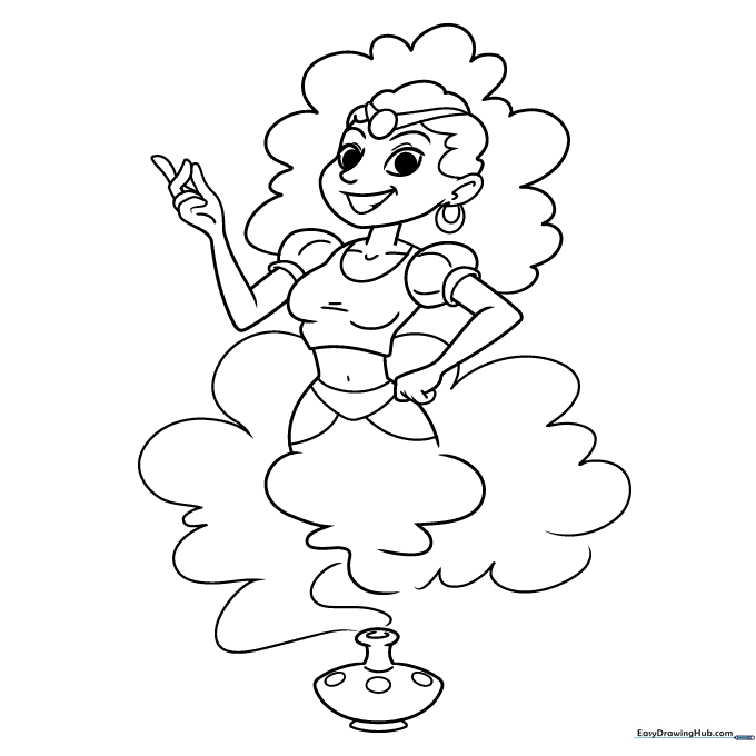 Female Genie Coloring Sheet
