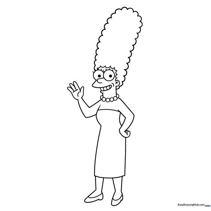 Marge Simpson Coloring Sheet