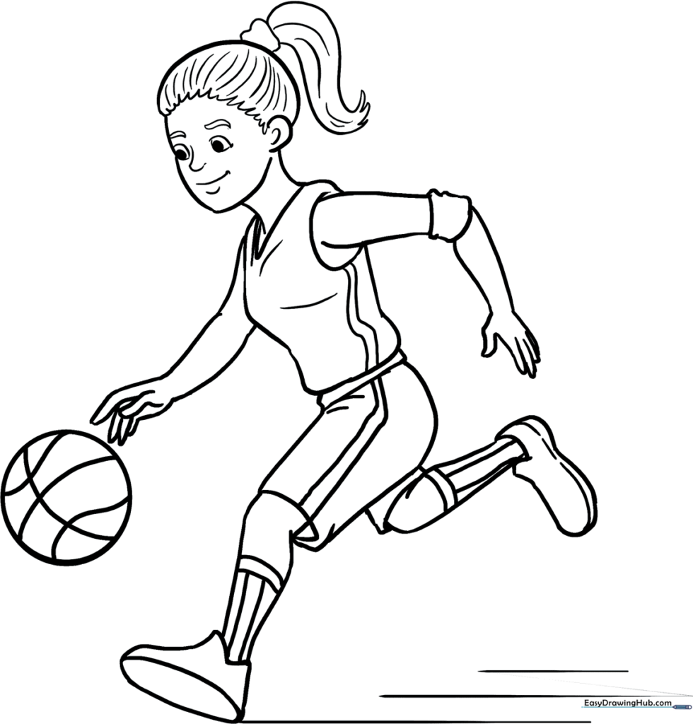 Basketball Player Coloring Sheet