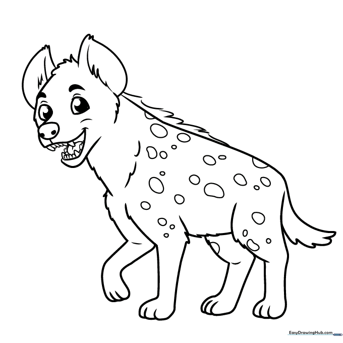 Hyena Coloring Sheet