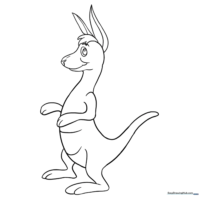 Cartoon Kangaroo Coloring Sheet